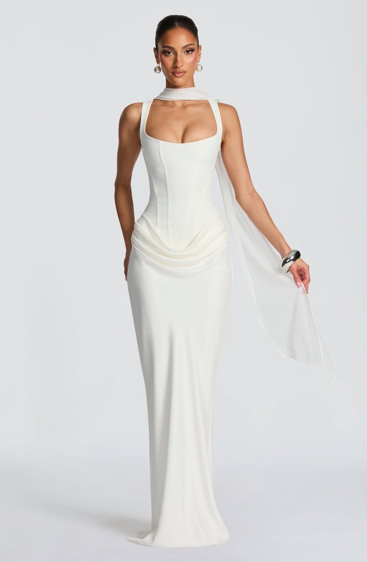 Elara | Maxi Abito con Scollo Quadrato