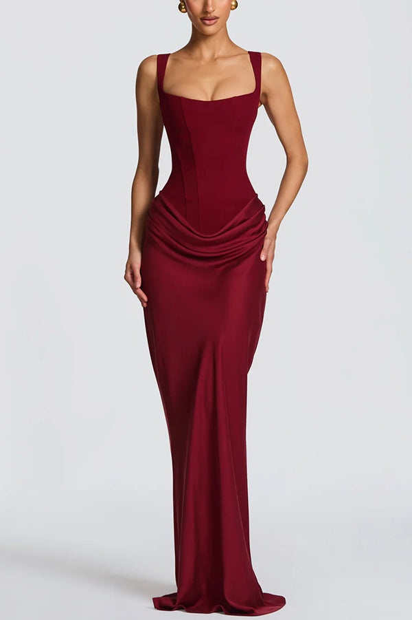 Elara | Maxi Abito con Scollo Quadrato